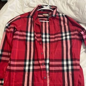 Burberry Check Stretch Cotton Poplin Shirt - Men’s XL. Worn twice.